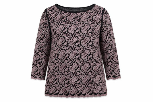 Marks & Spencer Womens Black Floral  Pullover Jumper Size 14