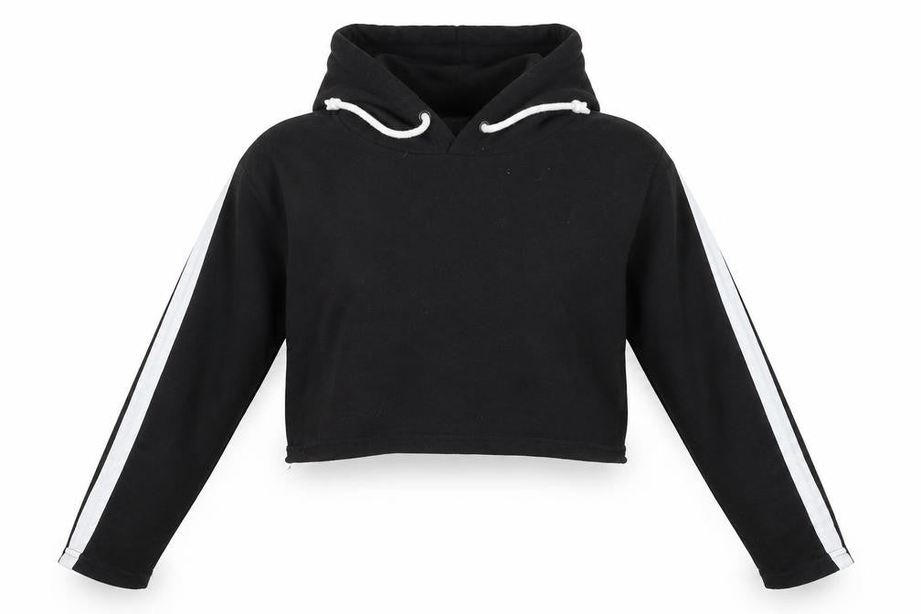 PindyDoll Womens Black   Pullover Hoodie Size 12  - Croppped