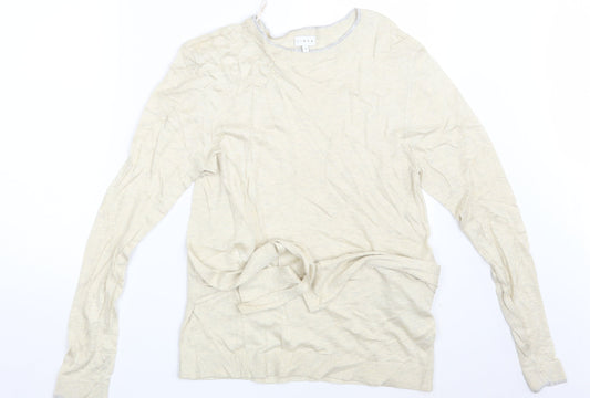 Linea Womens Beige   Pullover Sweatshirt Size 14