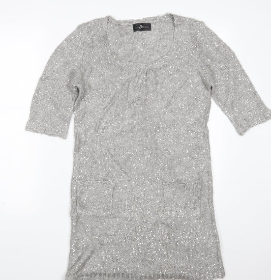 Style Butler Womens Silver   Fit & Flare  Size L