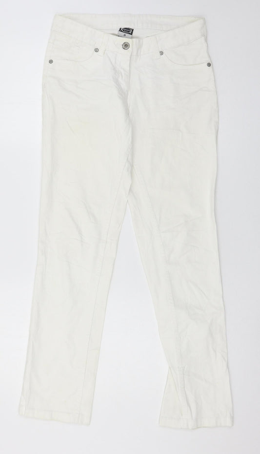 Cecila Classics Womens White  Denim Skinny Jeans Size 8 L29 in