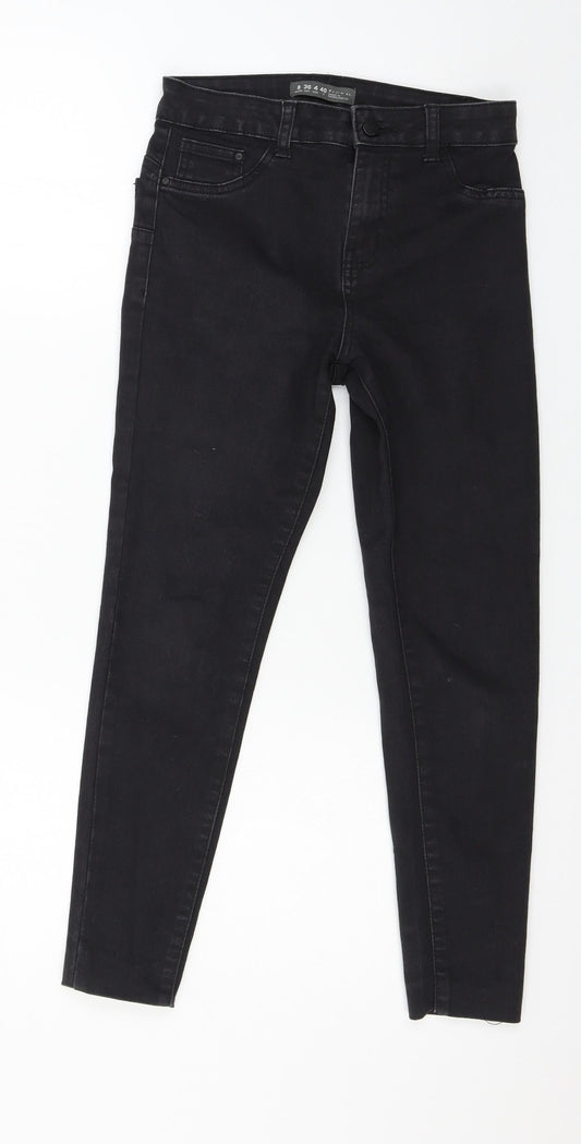 Denim & Co. Womens Black  Denim Skinny Jeans Size 8 L24 in