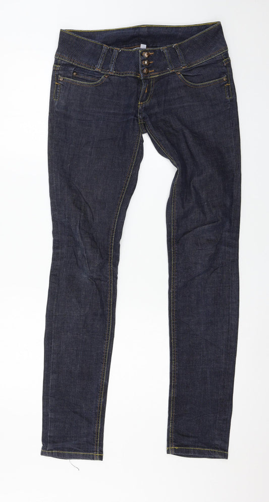 TALLY WEiJL Womens Blue  Denim Skinny Jeans Size 10 L32 in