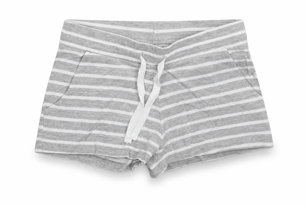H&M Girls Grey Striped  Sweat Shorts Size 8-9 Years