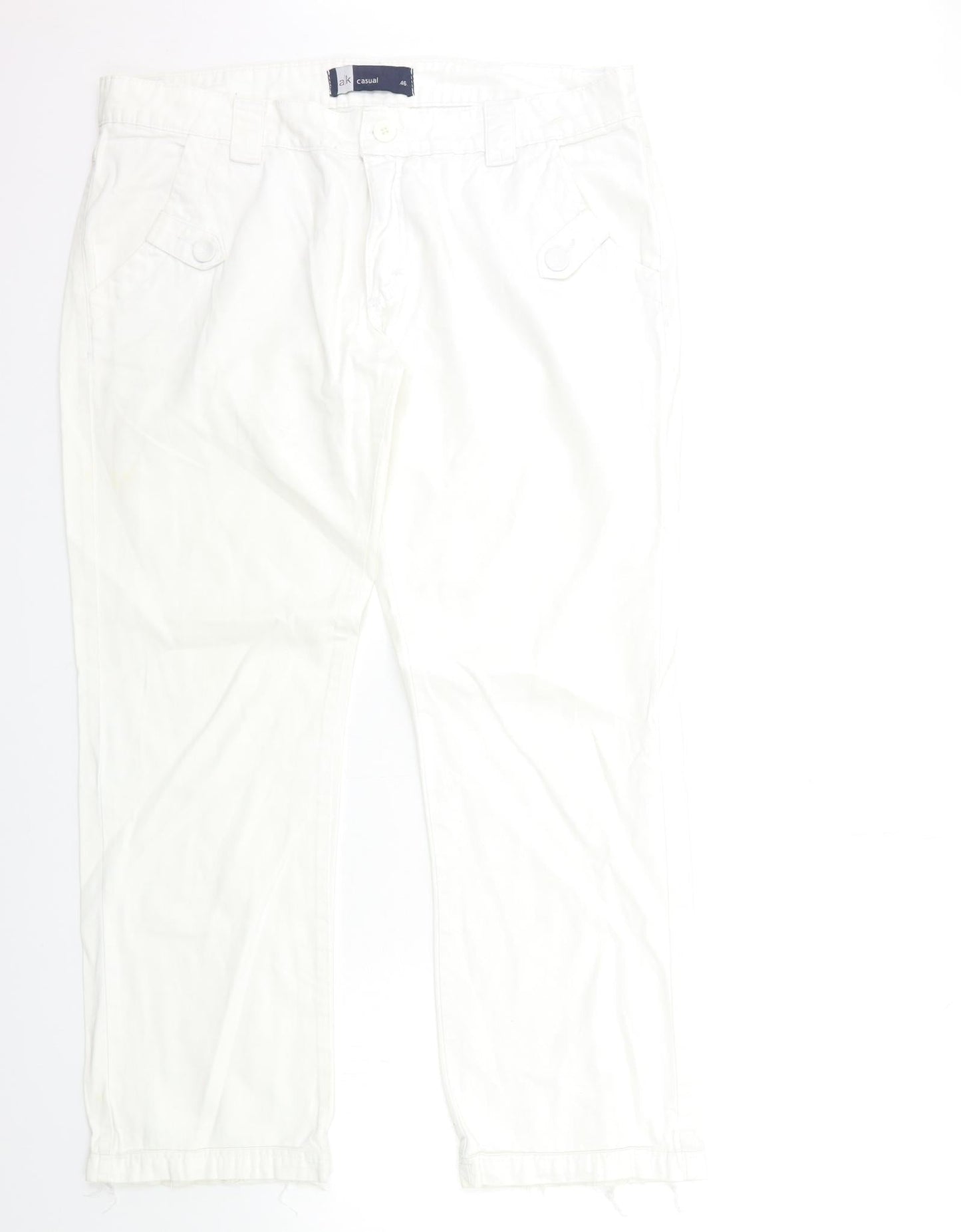 AK CASUAL Womens White   Trousers  Size 18 L28 in