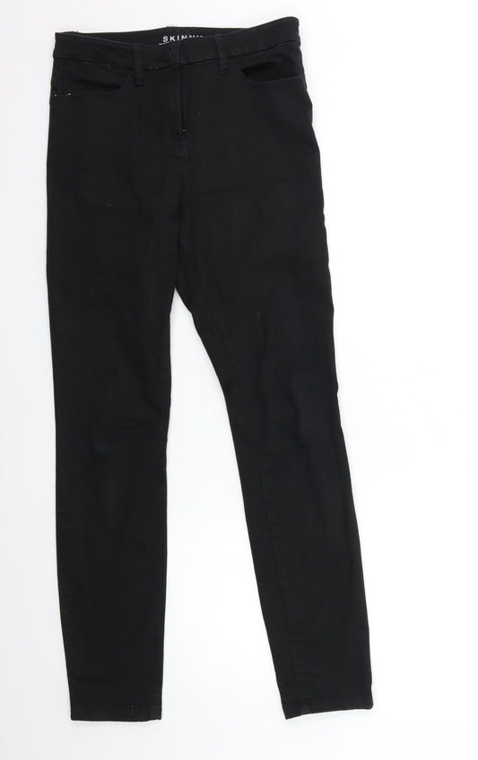 Preworn Womens Black  Denim Skinny Jeans Size 28 in L30 in