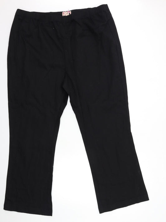 Fabric Womens Black   Trousers  Size 30 L30 in