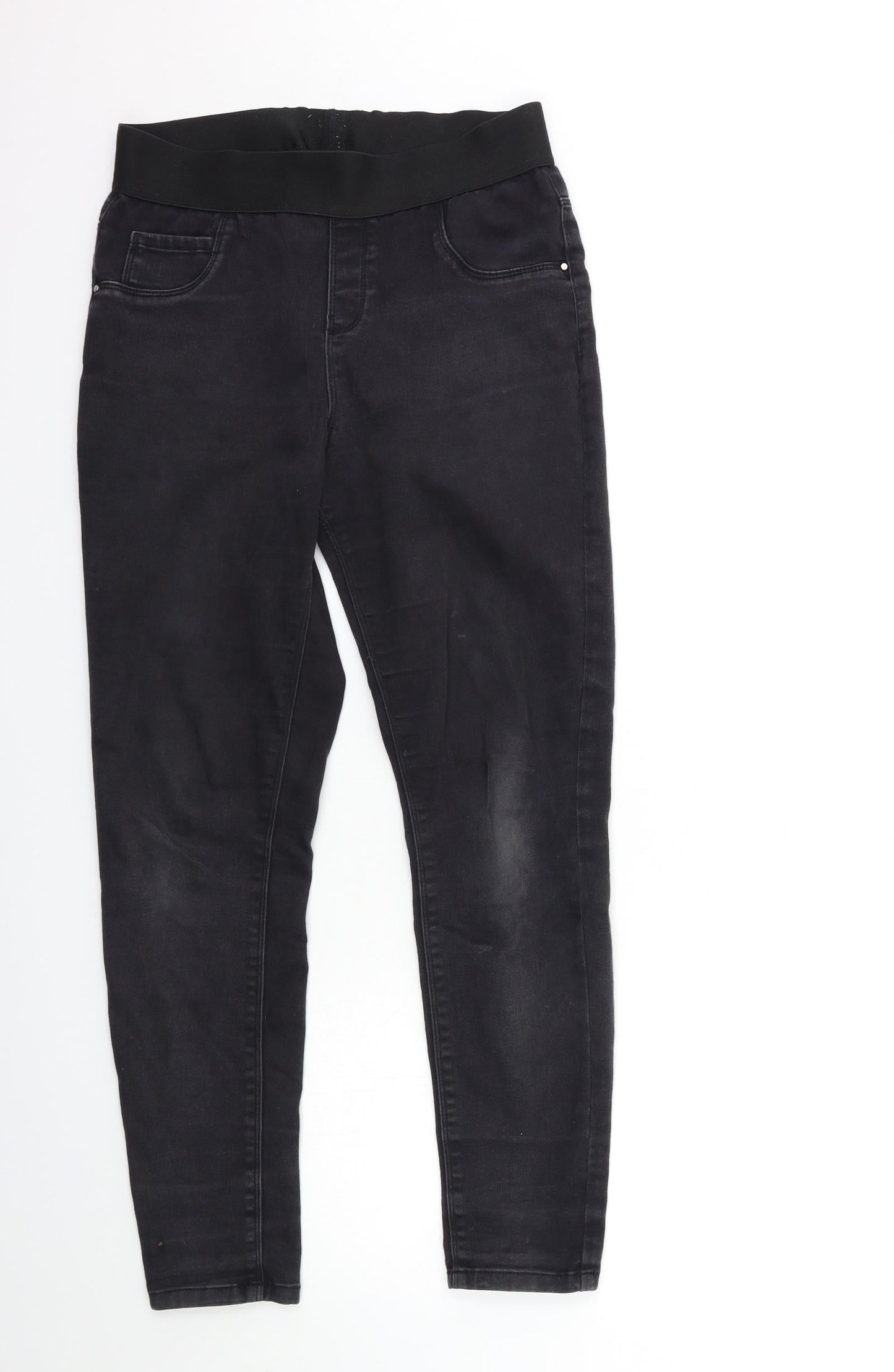 Preworn Womens Black  Denim Skinny Jeans Size 30 in L28 in