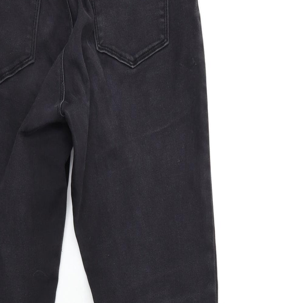 Preworn Womens Black  Denim Skinny Jeans Size 30 in L28 in