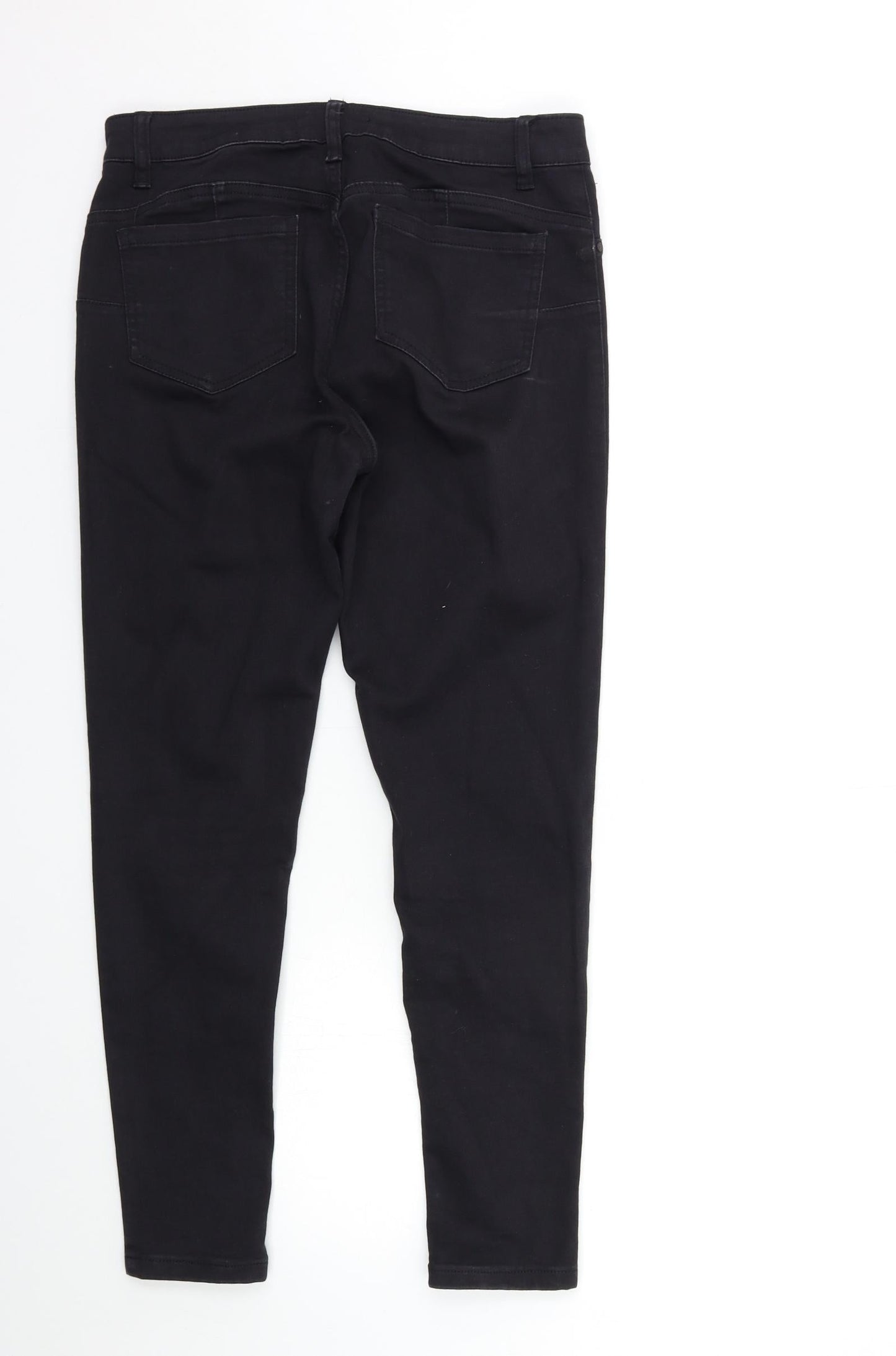 Denim & Co. Womens Black  Denim Skinny Jeans Size 14 L27 in