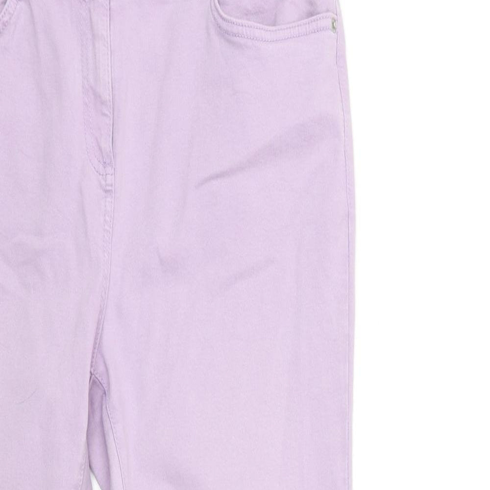 Preworn Womens Purple  Denim Skinny Jeans Size 32 in L28 in