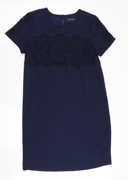 Next Womens Blue Floral  Fit & Flare  Size 10