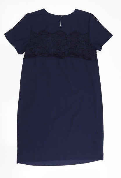 Next Womens Blue Floral  Fit & Flare  Size 10