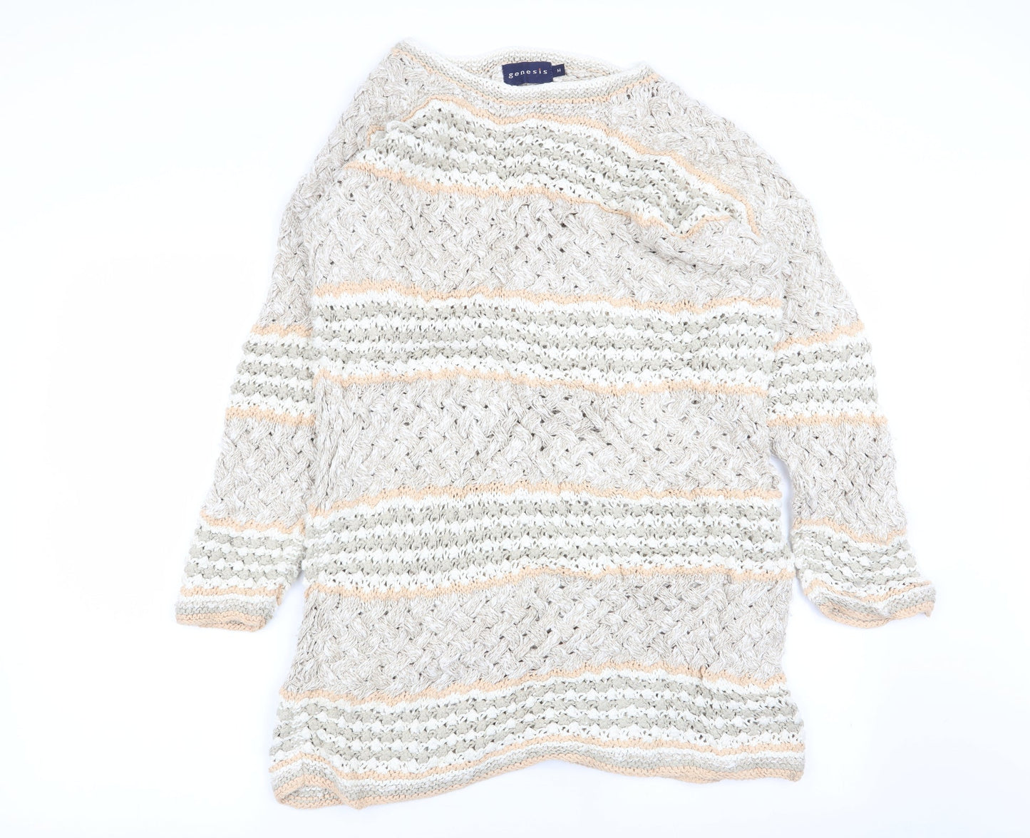 Genesis Womens Multicoloured Striped  Pullover Jumper Size M