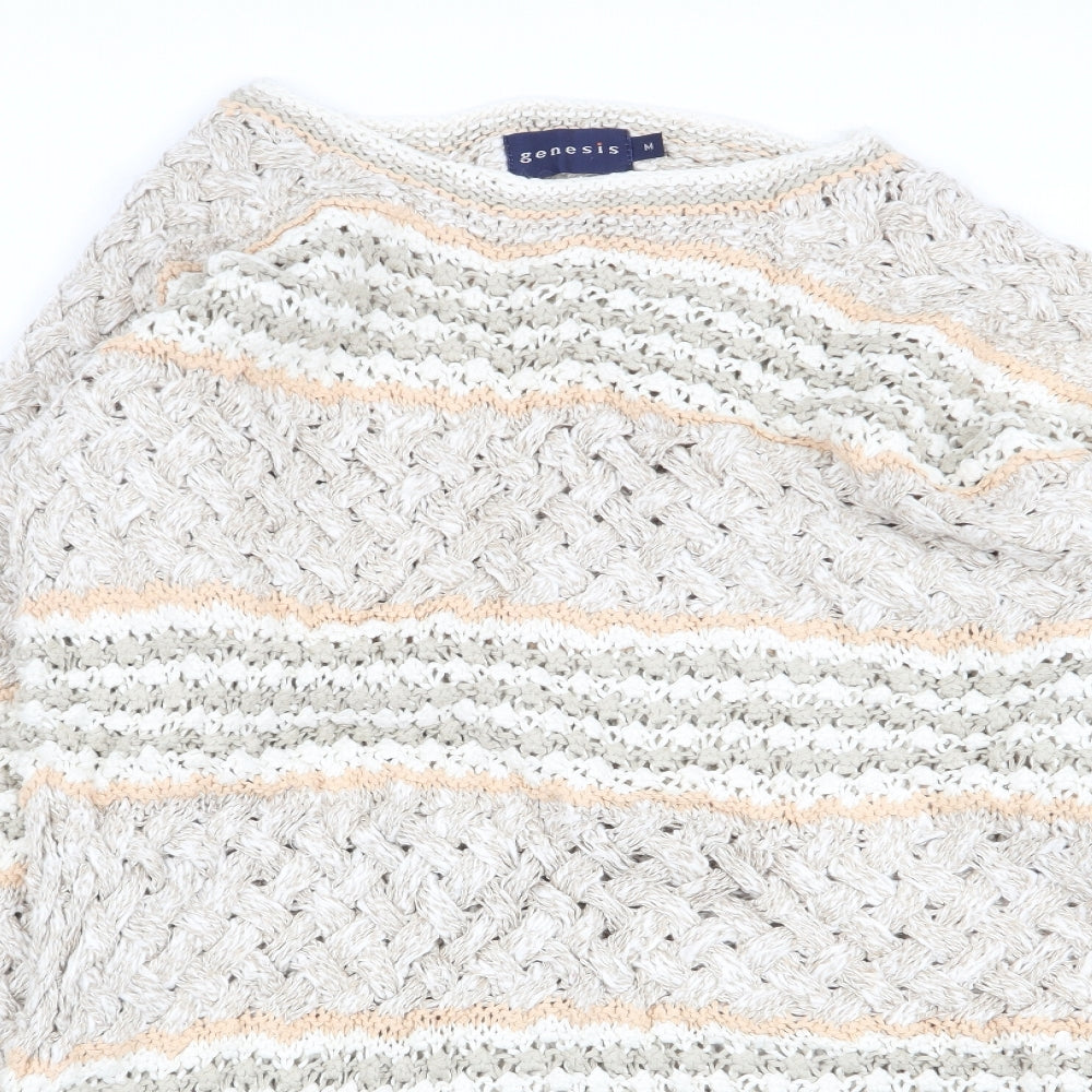 Genesis Womens Multicoloured Striped  Pullover Jumper Size M