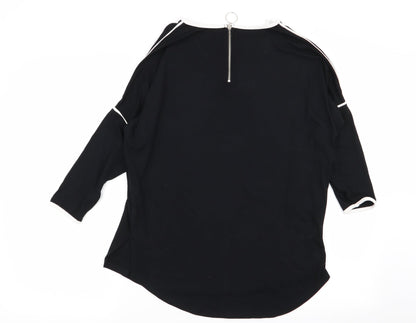 Select Womens Black   Basic T-Shirt Size 12