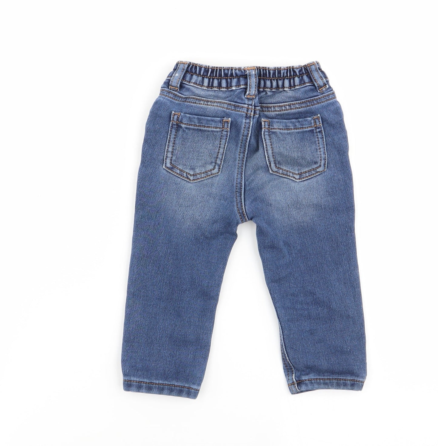 Asda George Girls Blue   Jogger Jeans Size 6-9 Months