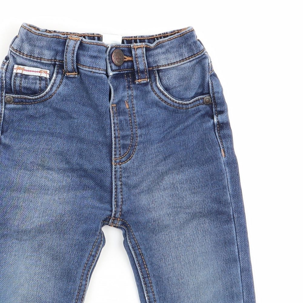 Asda George Girls Blue   Jogger Jeans Size 6-9 Months