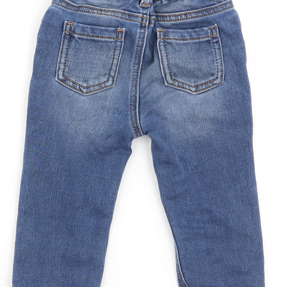 Asda George Girls Blue   Jogger Jeans Size 6-9 Months