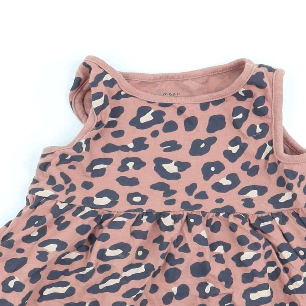 F&F Girls Multicoloured Animal Print  Fit & Flare  Size 12-18 Months