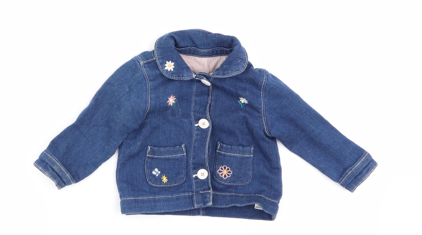 Nutmeg Girls Blue   Jacket  Size 9-12 Months