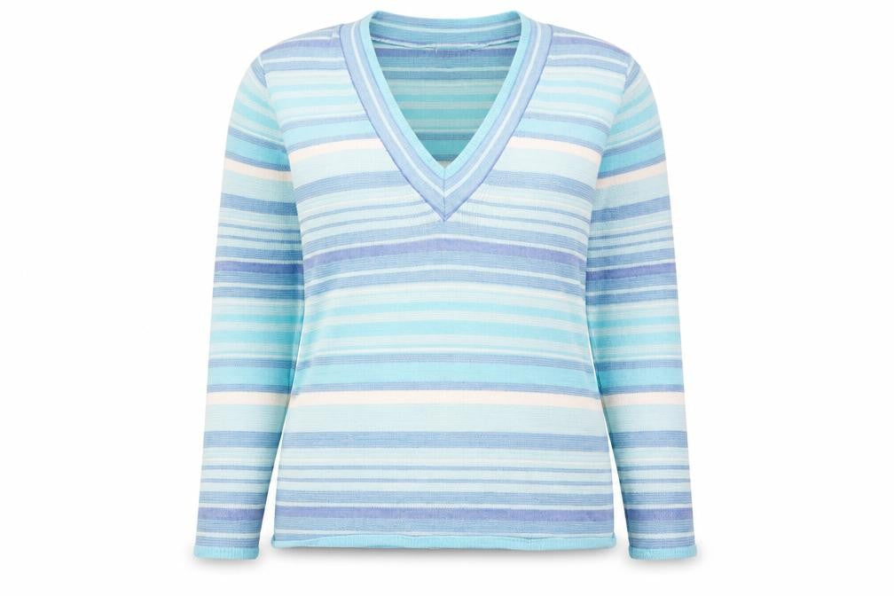 Yours Womens Multicoloured Striped  Pullover Jumper Size 16