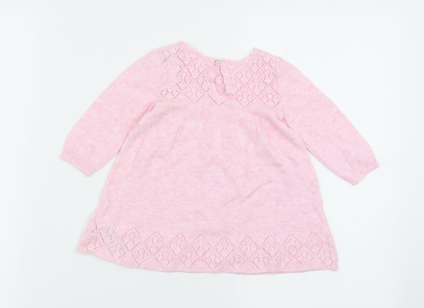 NEXT Girls Pink Geometric  Fit & Flare  Size 3-6 Months