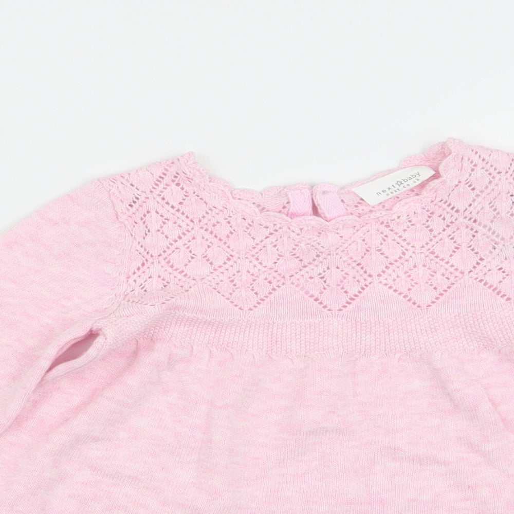 NEXT Girls Pink Geometric  Fit & Flare  Size 3-6 Months