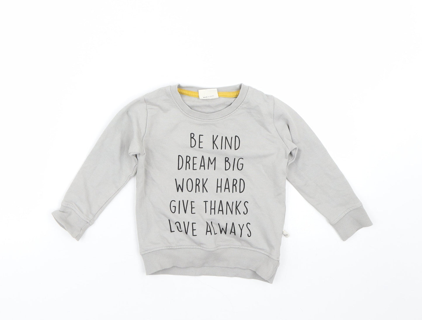 V&crew Boys Grey   Pullover Jumper Size 18-24 Months