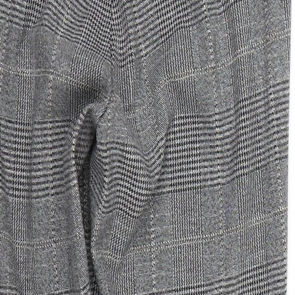 Preworn Womens Grey Check  Capri Trousers Size 30 L26 in
