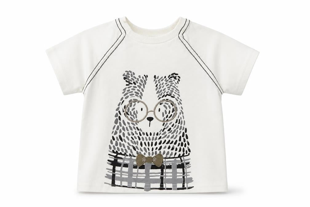 Rorie Whelan Boys Beige   Basic T-Shirt Size 12-18 Months  - Bear