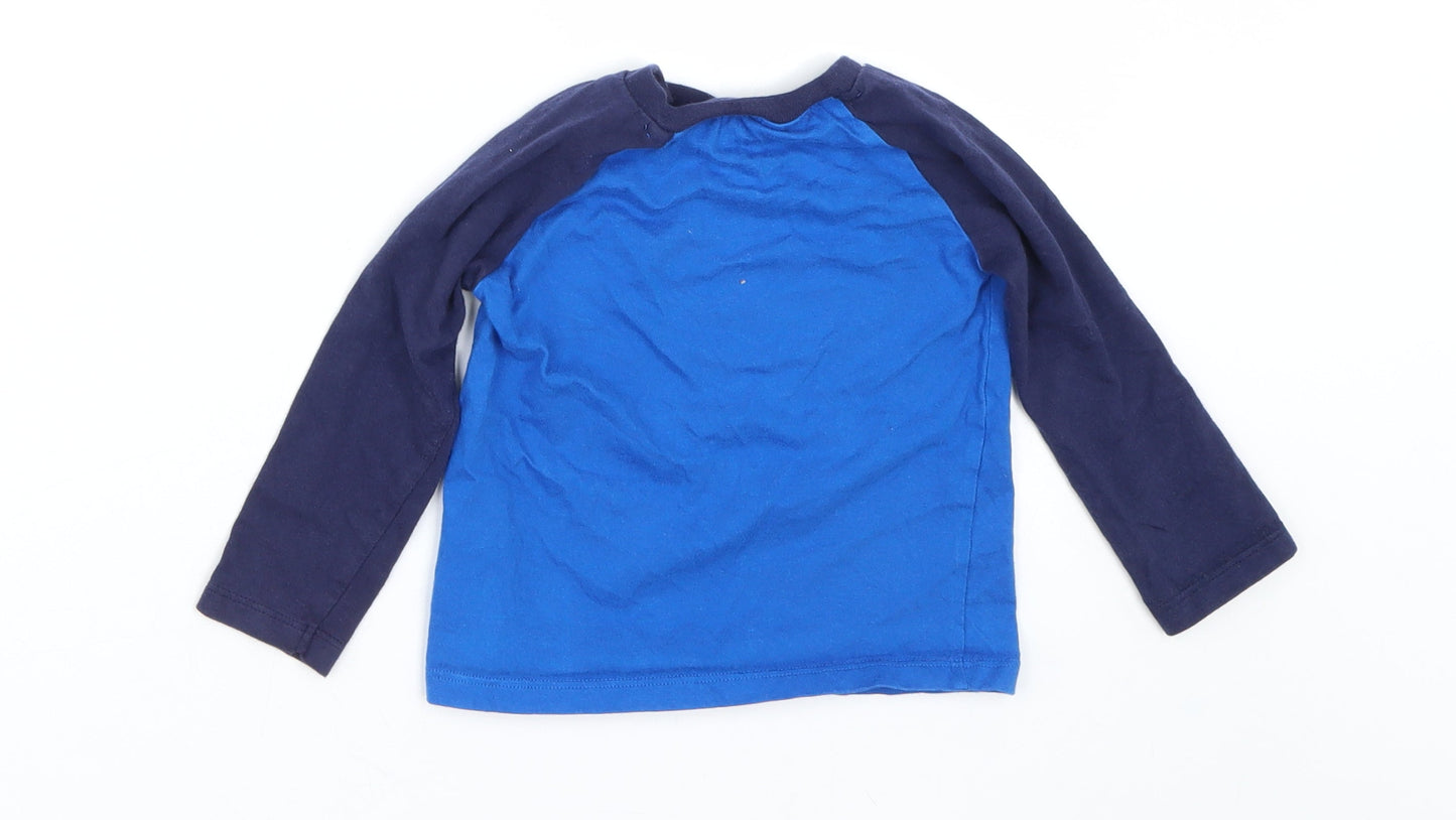 F&F Boys Blue   Capri Pyjama Top Size 9-12 Months