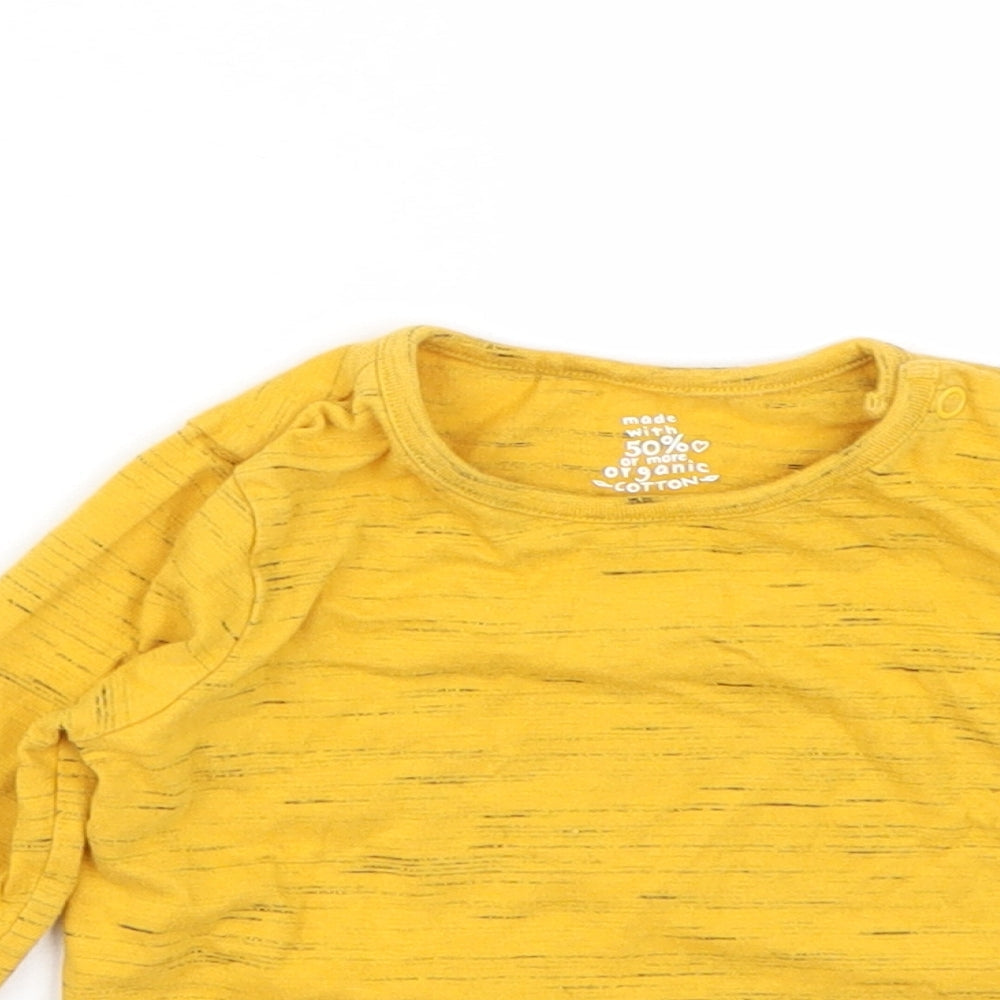 F&F Girls Yellow   Basic T-Shirt Size 9-12 Months