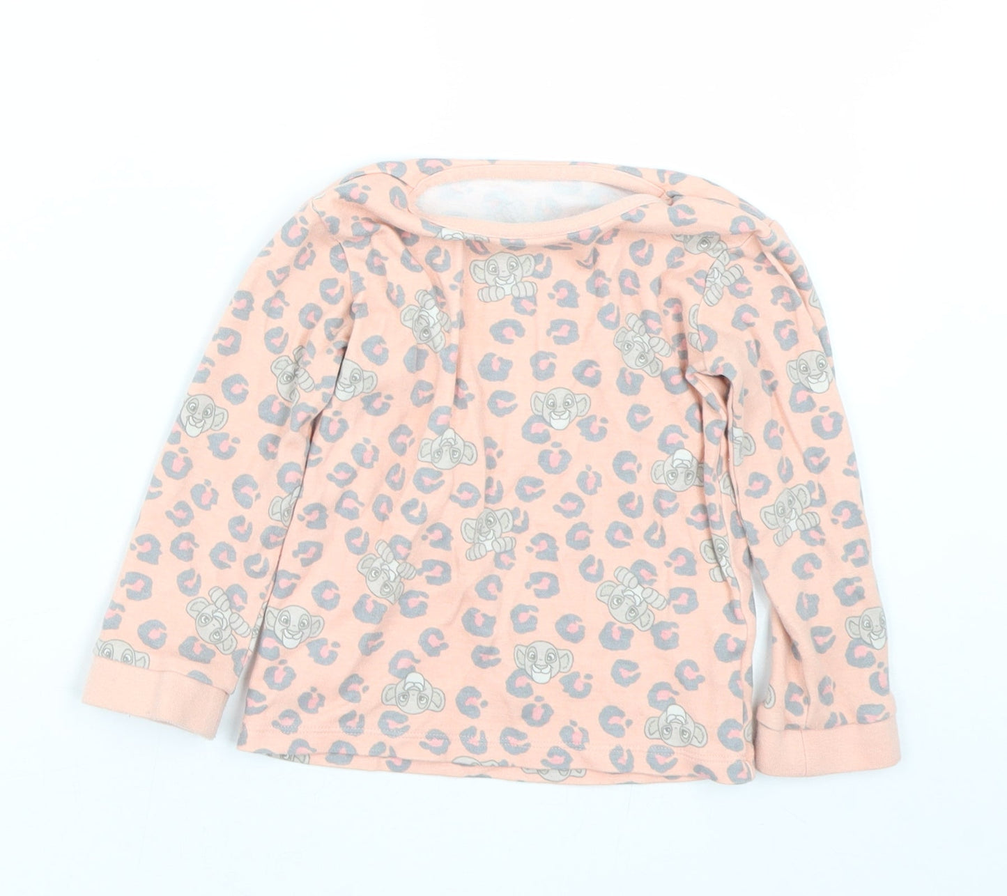 George Girls Pink Animal Print  Cami Pyjama Top Size 18-24 Months  - Lion king