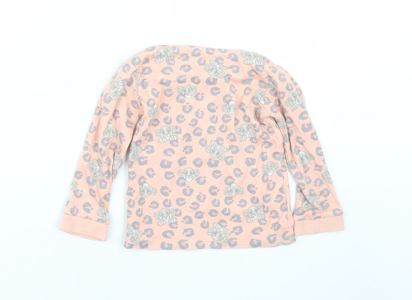 George Girls Pink Animal Print  Cami Pyjama Top Size 18-24 Months  - Lion king