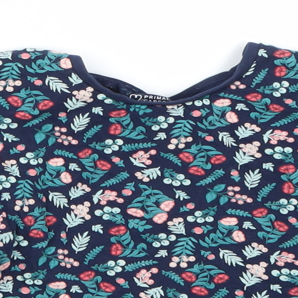 Primark Girls Multicoloured Floral  Basic T-Shirt Size 36 Months
