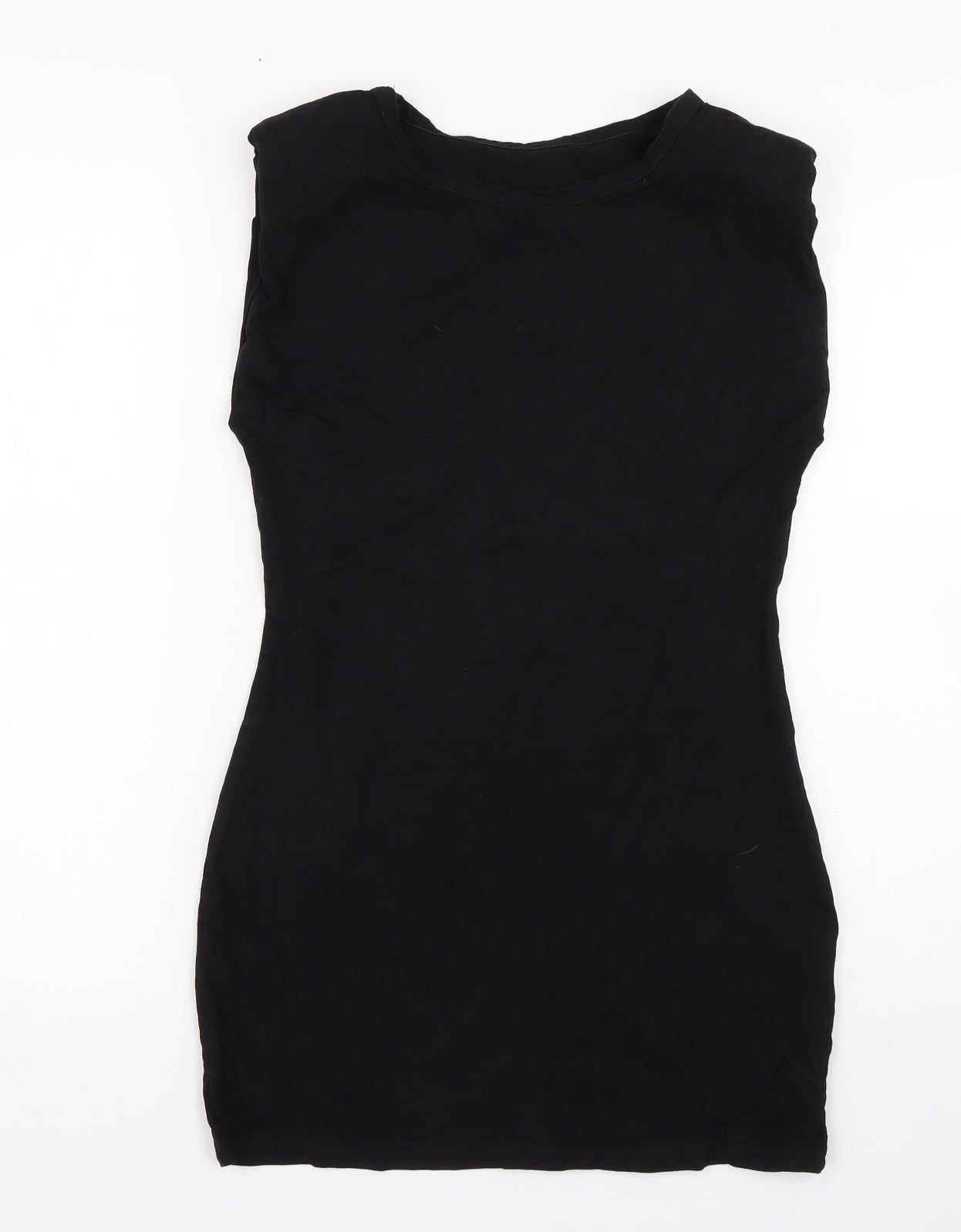 Shien Womens Black   Tank Dress  Size S  - shoulder pads