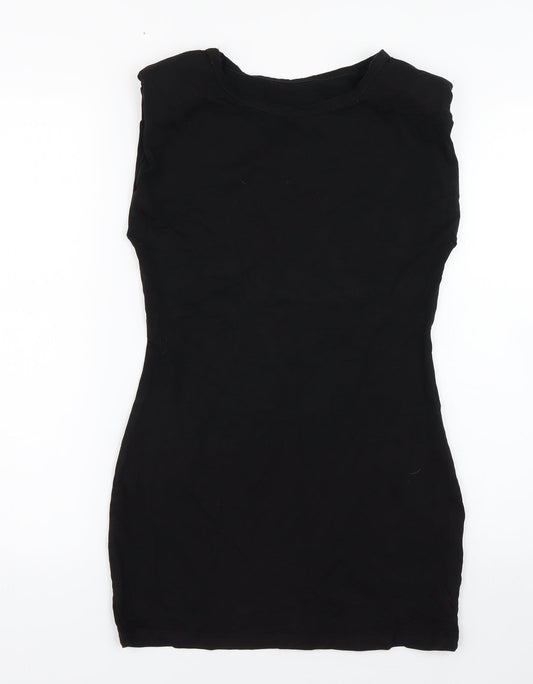 Shien Womens Black   Tank Dress  Size S  - shoulder pads