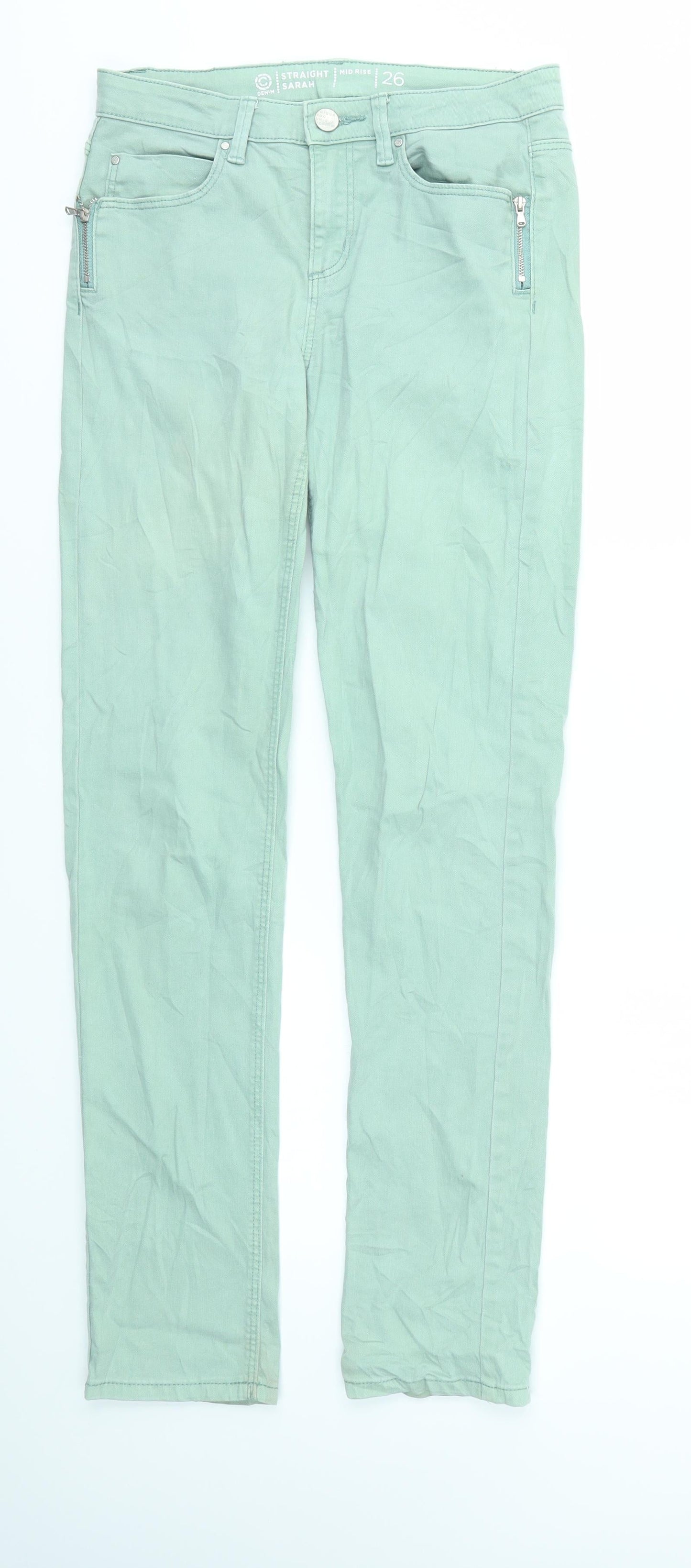 Preworn Womens Green   Skinny Jeans Size 32 in L33 in