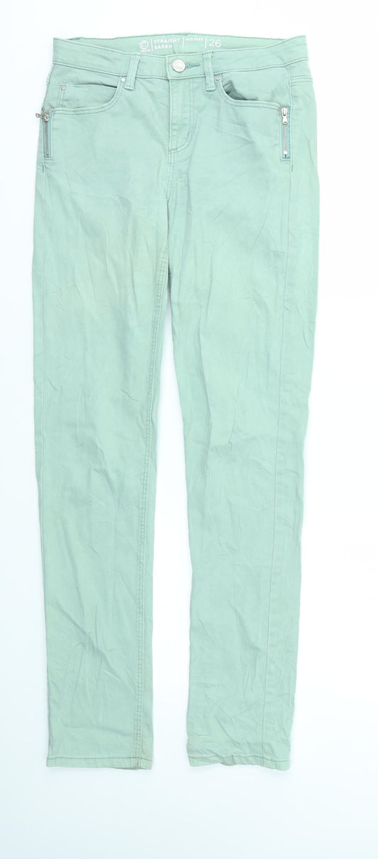 Preworn Womens Green   Skinny Jeans Size 32 in L33 in