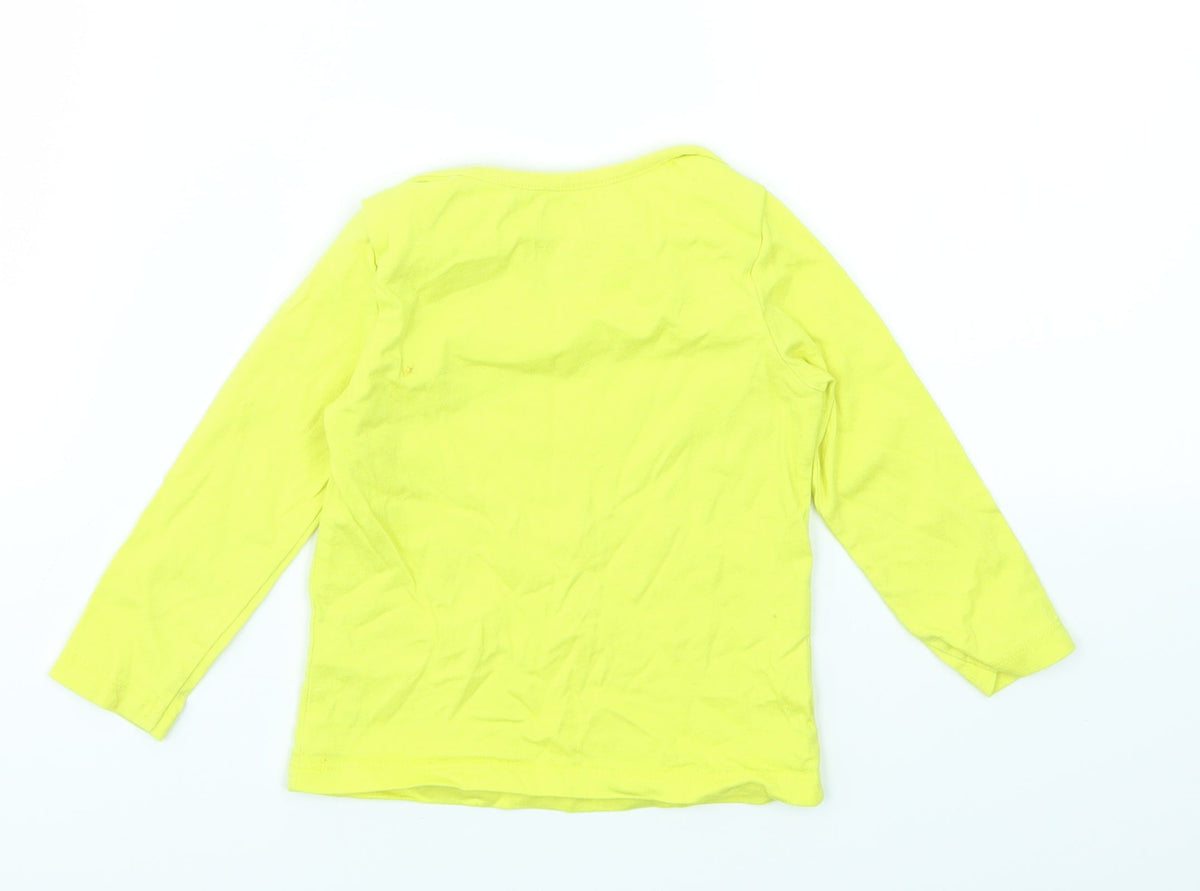 F&F Girls Yellow   Basic T-Shirt Size 9-12 Months