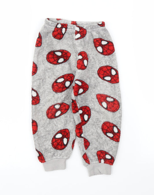 Preworn Boys Grey Solid   Pyjama Pants Size 2 Years  - Spiderman