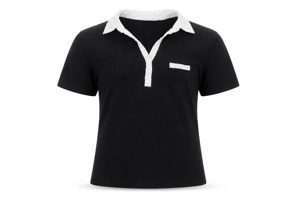 Elizabeth Scott Womens Black   Basic T-Shirt Size L