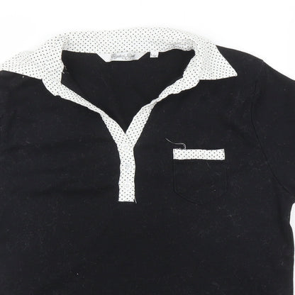 Elizabeth Scott Womens Black   Basic T-Shirt Size L