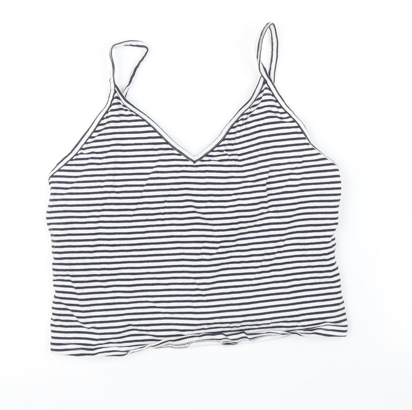 New Look Womens White Striped  Camisole Blouse Size 14