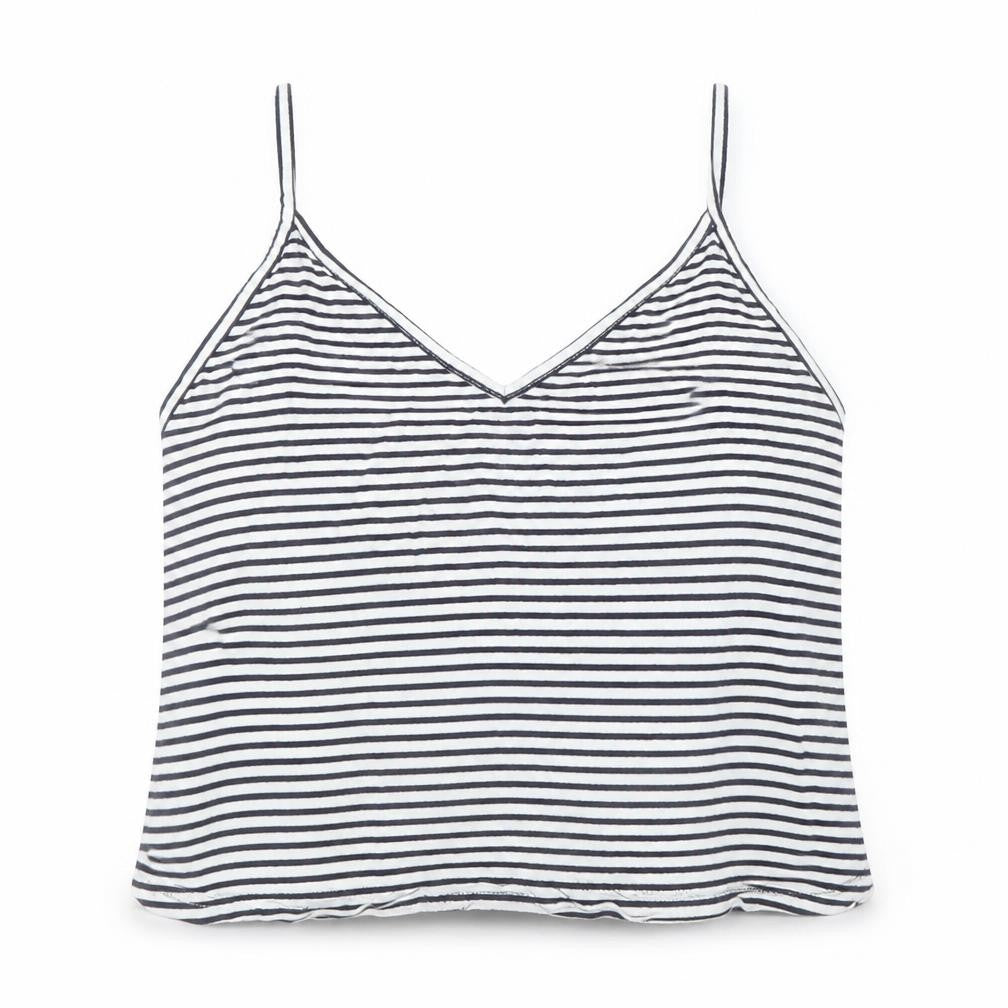 New Look Womens White Striped  Camisole Blouse Size 14