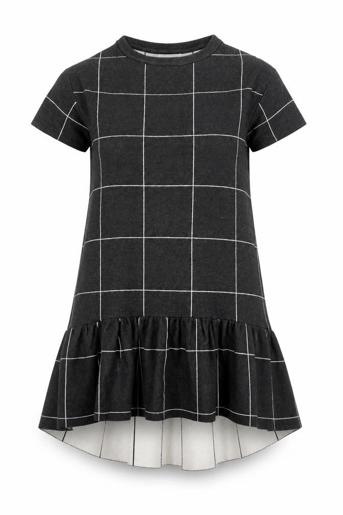Fancy Collection Womens Grey Check  A-Line  Size L