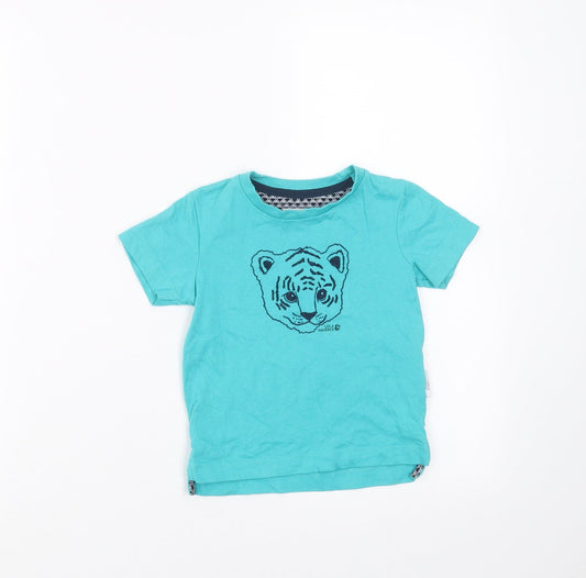 Lola Maverick Baby Blue   Basic T-Shirt Size 12-18 Months  - tiger