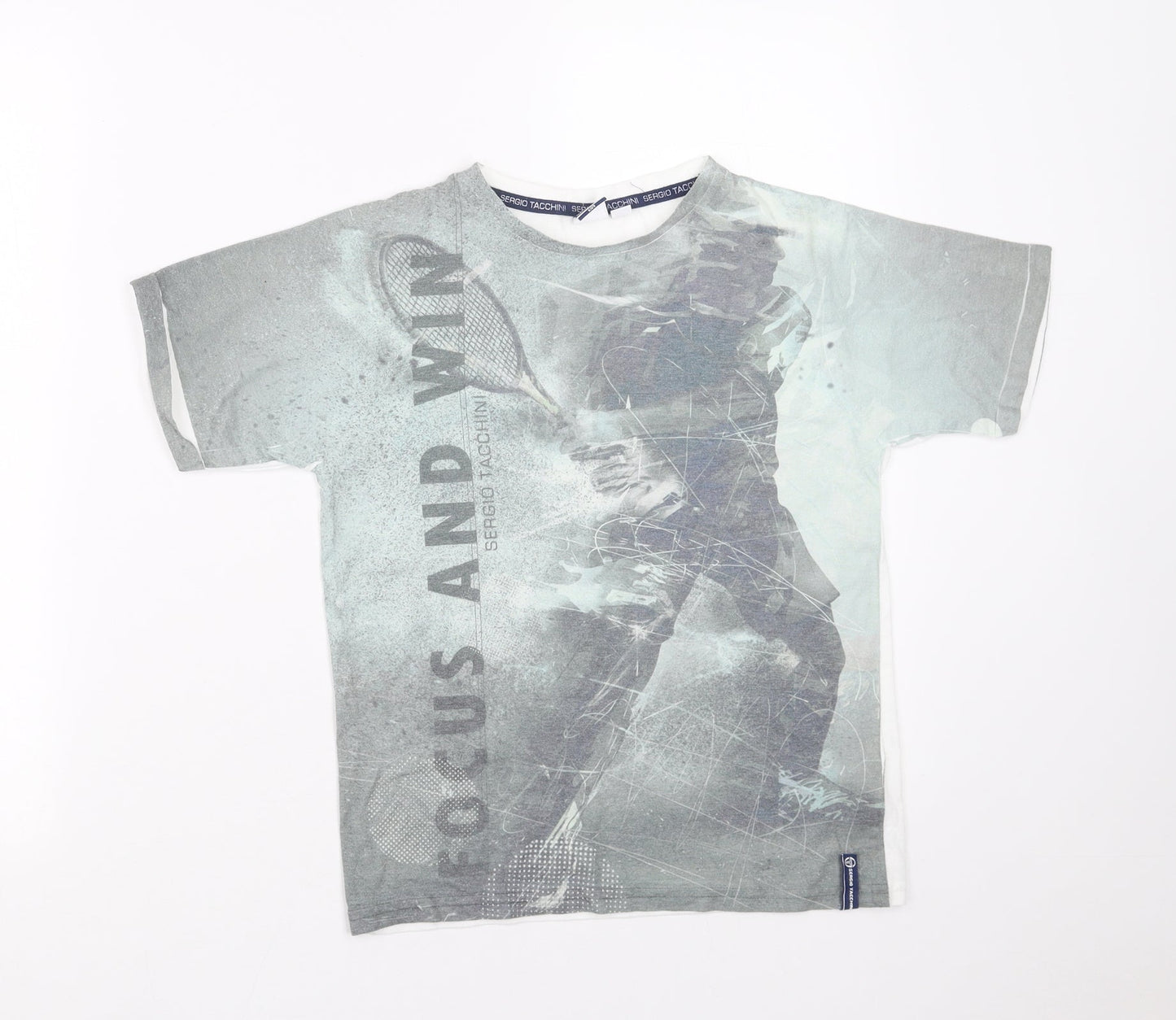 Sergio Tacchini Boys Green   Basic T-Shirt Size 9-10 Years
