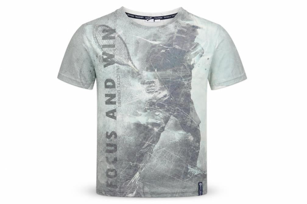 Sergio Tacchini Boys Green   Basic T-Shirt Size 9-10 Years
